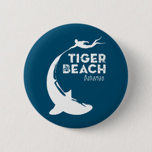 Shark Diving at Tiger Beach 2 Inch Round Button