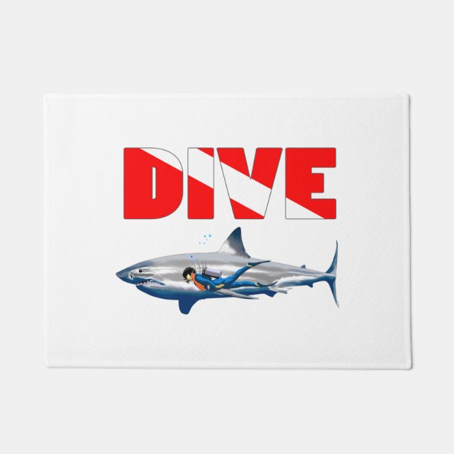 Shark Diving Doormat (Front)