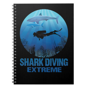 Shark Diving Extreme Scuba Diver Notebook