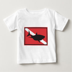 Shark Diving Flag Baby T-Shirt