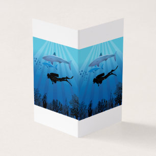 Shark Diving Scuba Diver