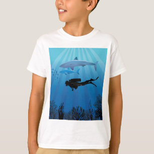 Shark Diving Scuba Diver T-Shirt