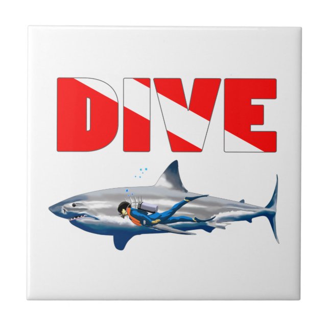 Shark Diving Tile (Front)