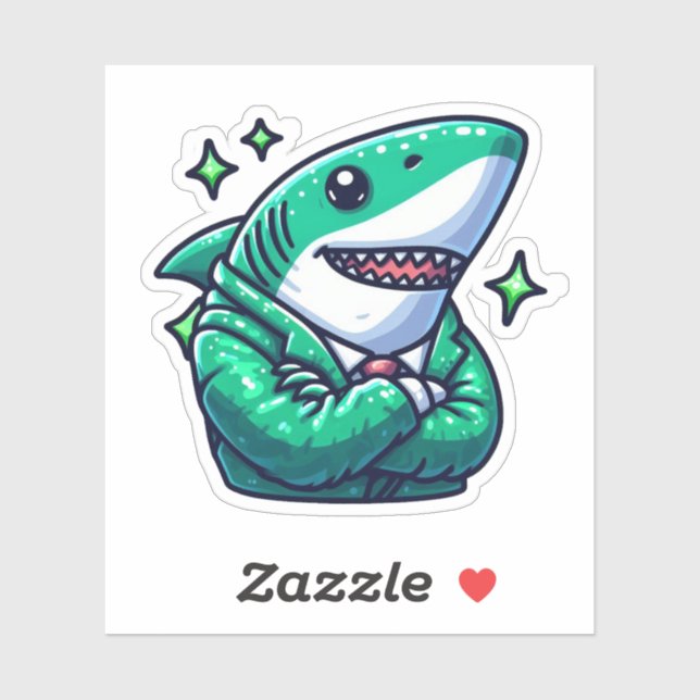Shark Drawing: Deep Water Stickers #16 (Sheet)