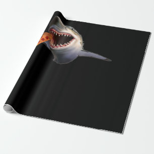 Shark Eating Pizza Shark Lovers Funny Gifts Wrapping Paper