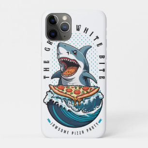 Shark Eating Pizza   The Great White Bite Jawsome  iPhone 11 Pro Case