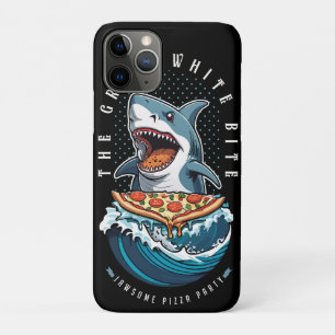 Shark Eating Pizza   The Great White Bite Jawsome  iPhone 11 Pro Case