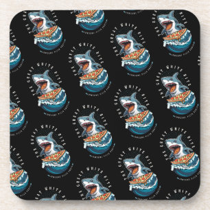 Shark Eating Pizza The Great White Bite Jawsome Coaster