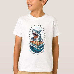 Shark Eating Pizza   The Great White Bite Jawsome  T-Shirt