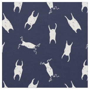 Shark Egg Case Blue White Pattern Fabric