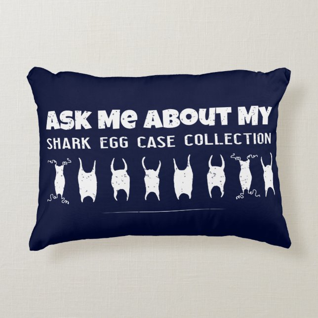 Shark Egg Case Collecting Accent Pillow (Front)