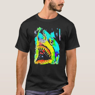 Shark Face Fish Pop Art T-Shirt