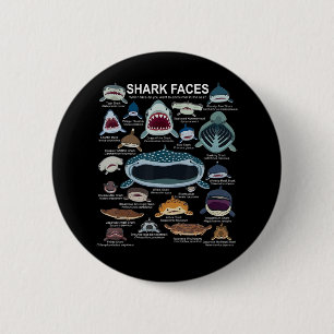 Shark Faces Which Face Do You Want To Encounter 2 Inch Round Button