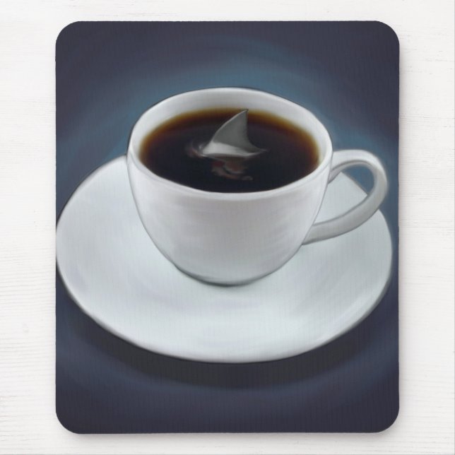 Shark Fin Coffee Mousepad (Front)