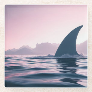 Shark Fin Power Glass Coaster