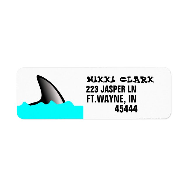 Shark fin Return Address Label (Front)