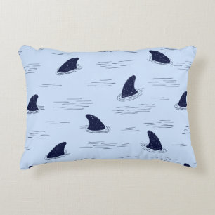 Shark fin seamless pattern.  accent pillow