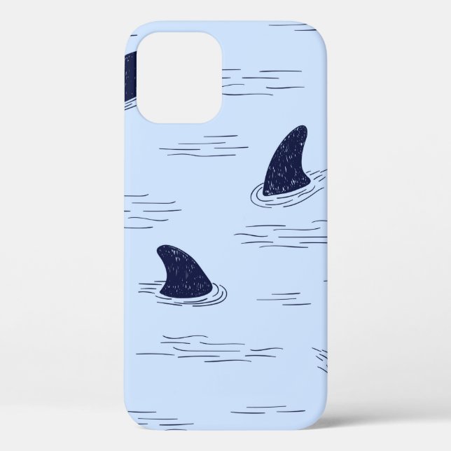 Shark fin seamless pattern.  Case-Mate iPhone case (Back)
