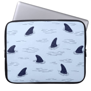 Shark fin seamless pattern. laptop sleeve