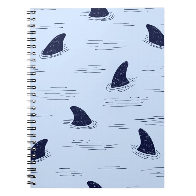Shark fin seamless pattern.  notebook (Front)