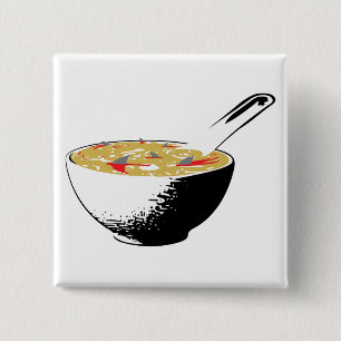 shark fin soup 2 inch square button