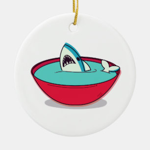 Shark Fin Soup Ceramic Ornament