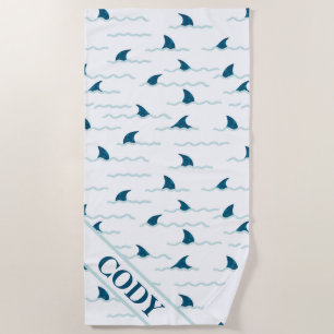 Shark Fins Beach Towel