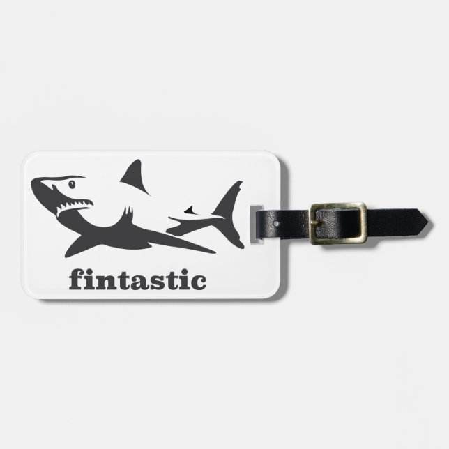 Shark - fintastic luggage tag (Front Horizontal)
