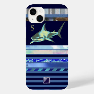 shark fish sea-animal blue-colour Case-Mate iPhone 14 plus case