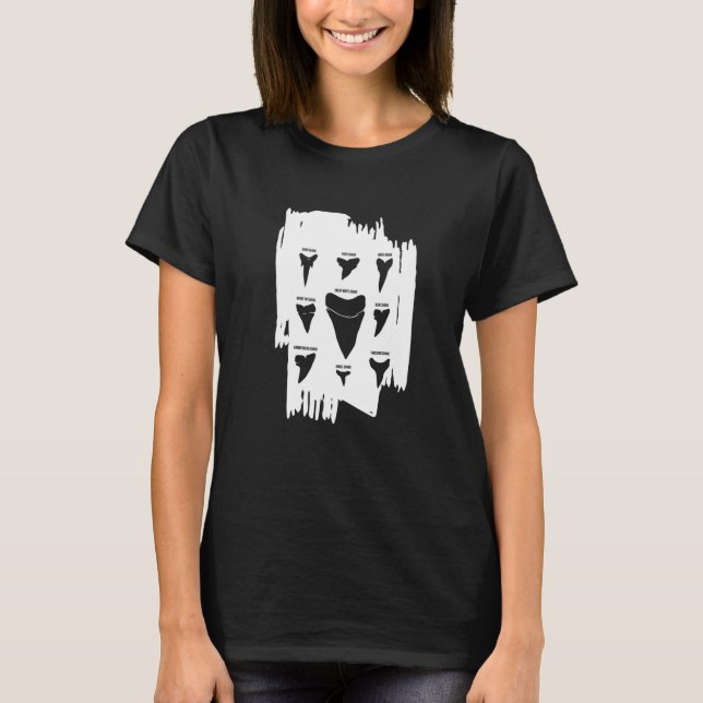 Shark Fish Tooth Types T-Shirt (Front)