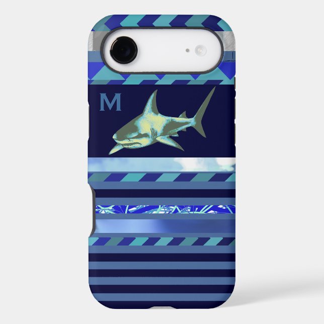shark fish with blue stripes (Back)