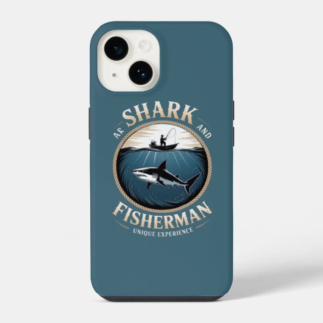 Shark & Fisherman iPhone Case (Back)