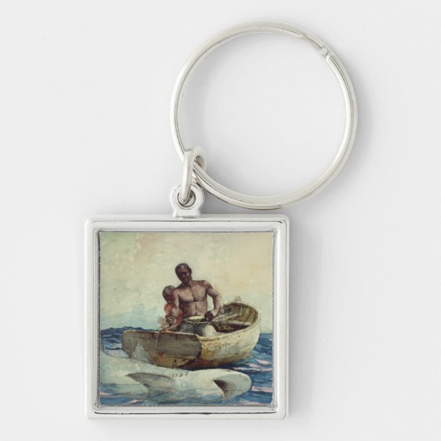 Shark Fishing, 1885 Keychain (Front)