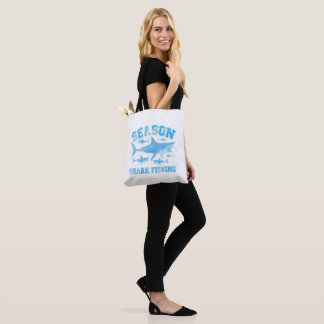 shark fishing season tote bag