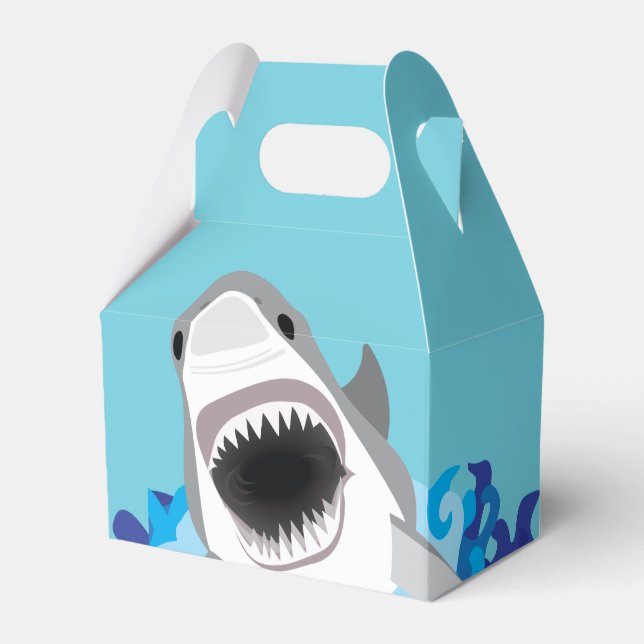 Shark Food - Great White Shark Attack Favor Box (Front Side)