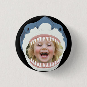 Shark Food Your Photo Eaten By Sharks 1 Inch Round Button