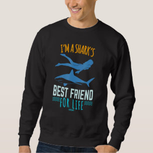 Shark Friend Girl Diving Swimming Adventure Sweatshirt