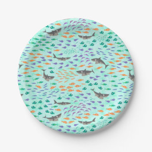 Shark Fun Paper Plate