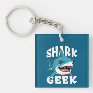 Shark Geek - Cute Design for Shark Lovers Keychain