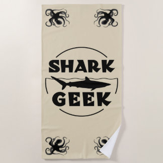 Shark Geek Design For Shark Lovers Beach Towel