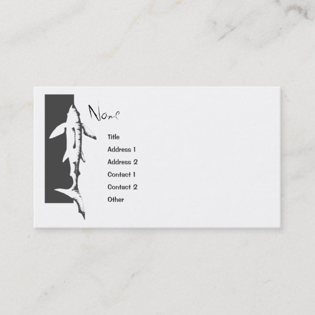 Shark Graphic Business Card (Front)