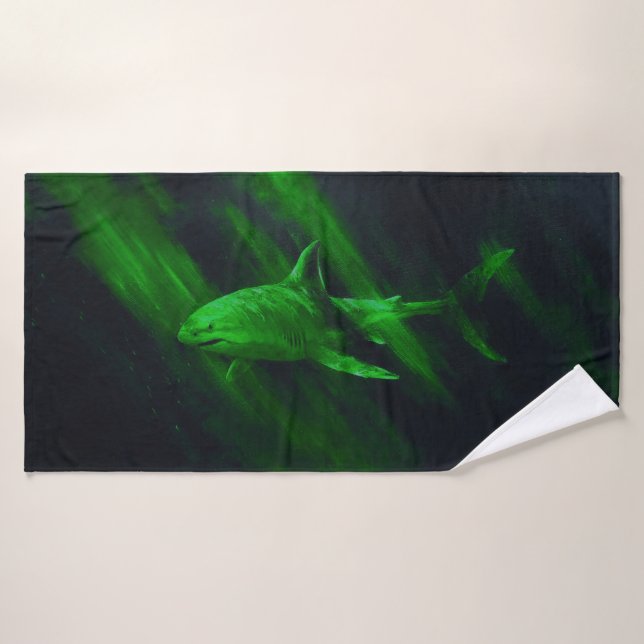 Shark Green 30 X 60 Bath Towel (Serviette de bain)