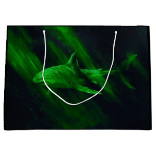 Shark Green Large Gift Bag