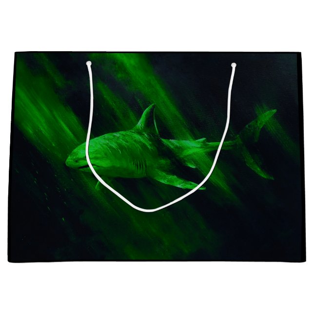 Shark Green Large Gift Bag (Front)