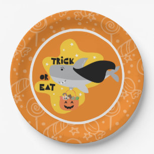 Shark Halloween Paper Plate