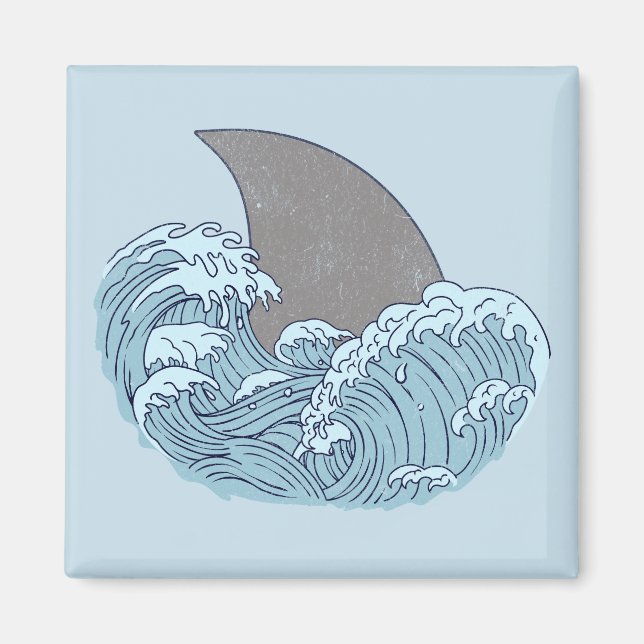 Shark illustration magnet (Front)
