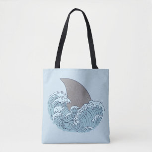 Shark illustration tote bag