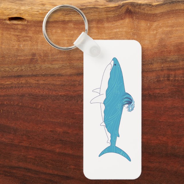 Shark Illustration With Name Keychain (Front)
