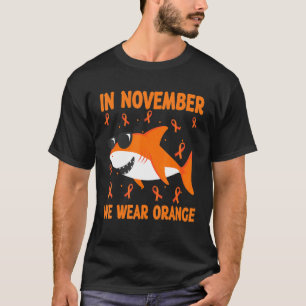Shark In November We Wear Orange Copd Awareness Ki T-Shirt