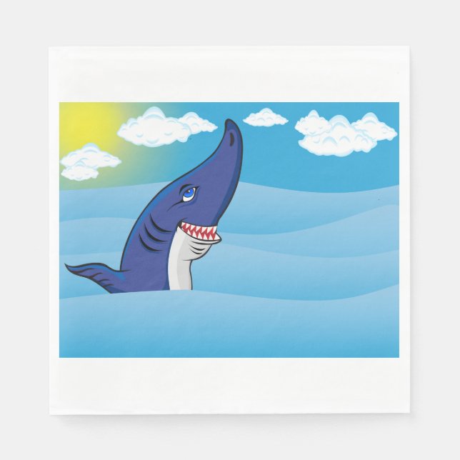 Shark In The Ocean Napkin (Front)